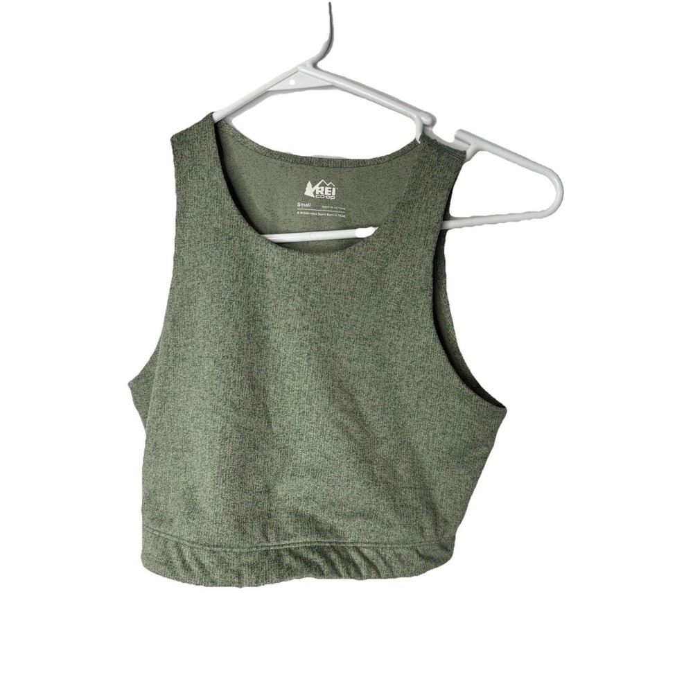 REI Co-op Active Tank Top Womens Small Green Sleeveless Athletic Workout